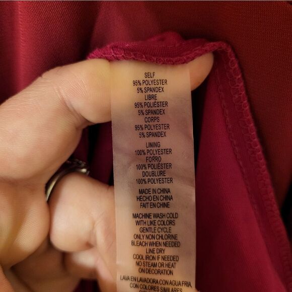 Vince Camuto burgundy long-sleeved midi dress - Picture 5 of 9